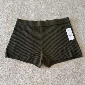 Spiritual Gangster Drina Shortie High Waist Olive Shorts